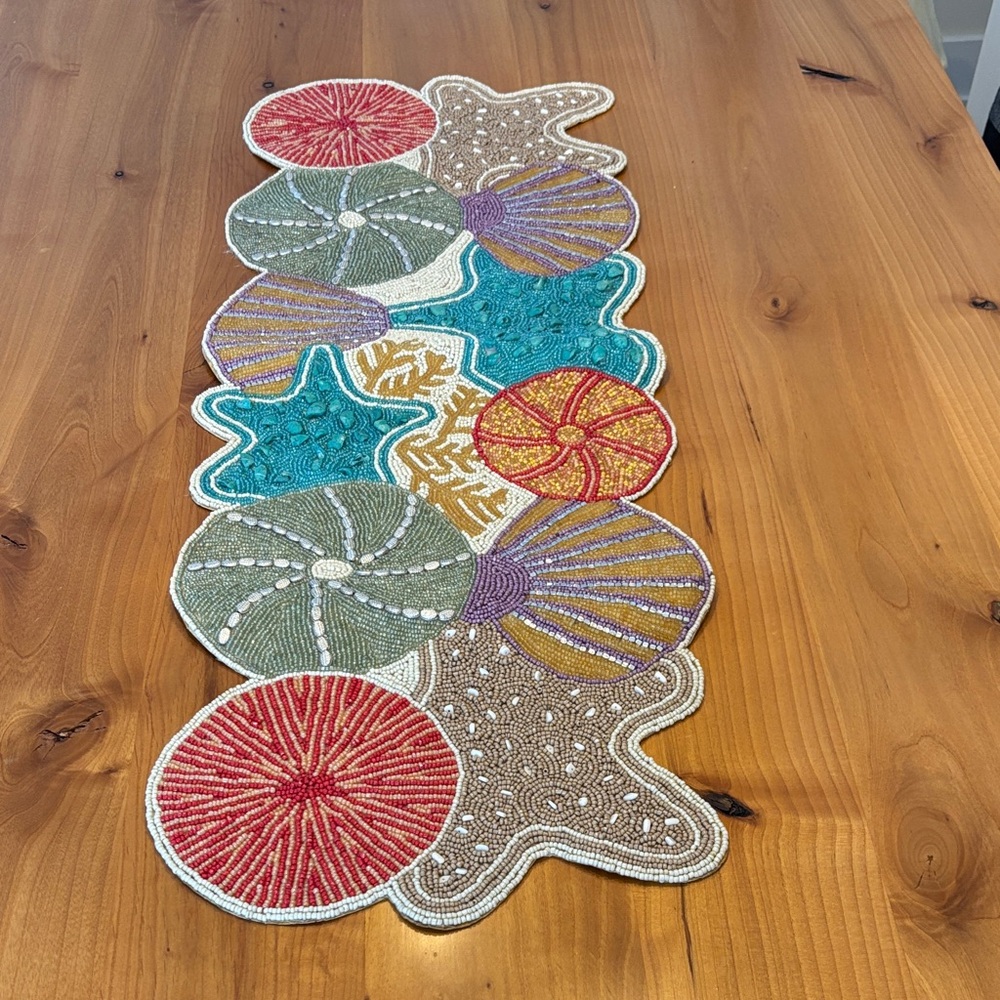 Colorful Beaded Table Runner